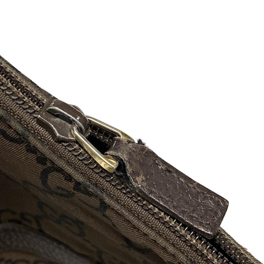Gucci Interlocking G/GG Shoulder Bag 257292 Dark Brown Black Jacquard Leather - Picture 11 of 15